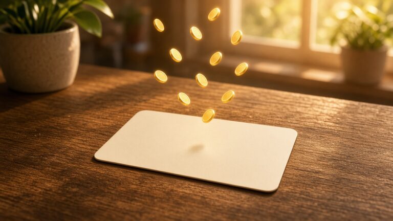刷卡回饋改領比特幣!Square 信用卡傳將推 3% 比特幣回饋,Block 路線圖標示「進行中」 小店櫃台上的信用卡,周圍飄出金色硬幣的插畫