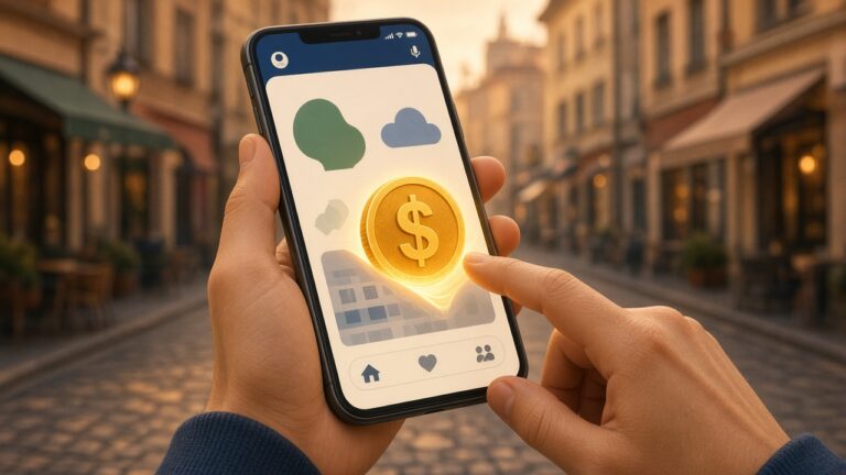 在銀行 App 裡就能買比特幣!保加利亞第一投資銀行攜手 Bitpanda,2027 年初上線、1 歐元起 手機銀行畫面中跳出金色硬幣的插畫